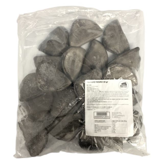 Pão preto gua bao 20 unidades (MERCADO ORIENTAL) 600g