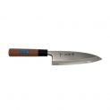 Faca Deba, punho de madeira marrom, 18cm, "Sakai Takayuki"