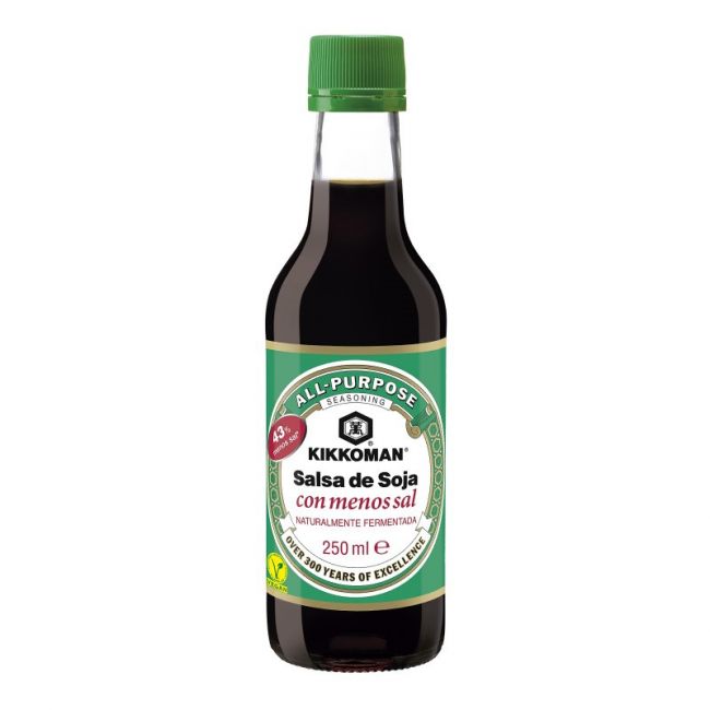Molho de soja com baixo teor de sal (KIKKOMAN) 250ml