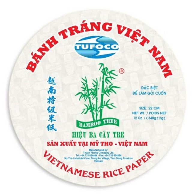 Papel de arroz redondo 22cm (BAMBOO TREE-TUFOCO) 400g