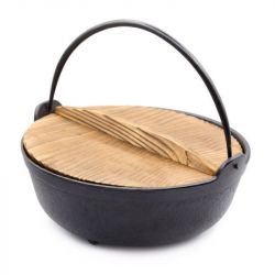 16 cm Pot e tampa de madeira