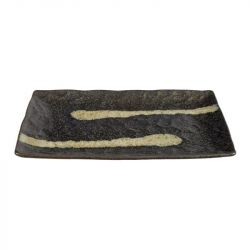 Placa 31x17cm Preto-bege