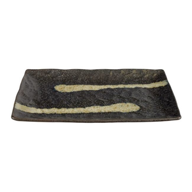 Placa 31x17cm Preto-bege