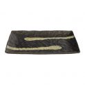 Placa 31x17cm Preto-bege