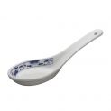 Colher de porcelana com motivos no lado de flores azuis