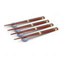 Set 4 Sticks e Suporta "Azul ondas"