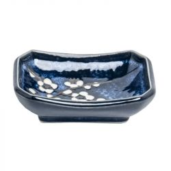 Molheira retangular de porcelana 9x6,5cm - Soshun Azul