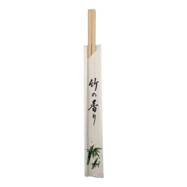 Palitos de bambu com forro 24 cm.100 pares