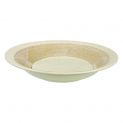 Prato redondo fundo 21cm porcelana "branco-marrom"