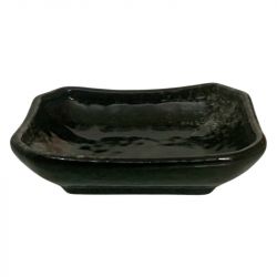 Molheira retangular funda 9x6cm Porcelana "Preto-Cinza"