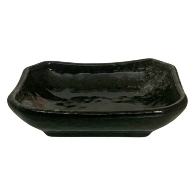 Molheira retangular funda 9x6cm Porcelana "Preto-Cinza"