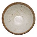 Tigela 16x8cm.Modelo de porcelana: "borda marrom branco"