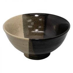 Tigela 16x8cm.Modelo de porcelana: "bege-grafite"