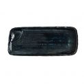 Placa retangular 35x9/14CM Porcelana "Black-Azul"