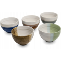 SET 5 porcelana CUENCOS. "Zen.. 11X7CM