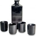 Conjunto de Saquê em Porcelana "Preto-Grafite" 5 peças 450ml