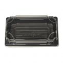 Recipiente Retangular com Tampa 14x8cm (0,2) Preto 50un