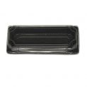 Recipiente Retangular com Tampa 22x9cm (0,6) Preto 100un