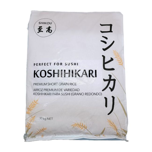 Arroz sushi Koshihikari grão curto premium (SHIKOU) 10kg