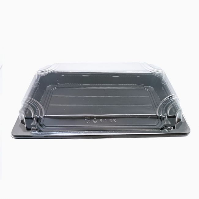 Embalagem retangular com tampa (21x13cm) preto 50 unid.