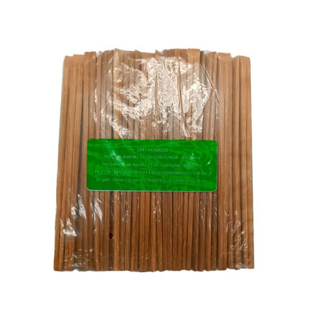Bamboo de carvão escuro varas 21cm.100 pares