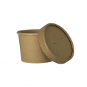 Tampa Kraft para cuba de sopa 240ml/360ml 9cm 25 unidades