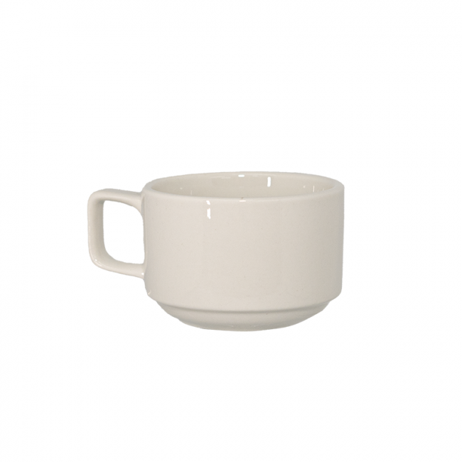 Xícara de café curta em porcelana "branca".