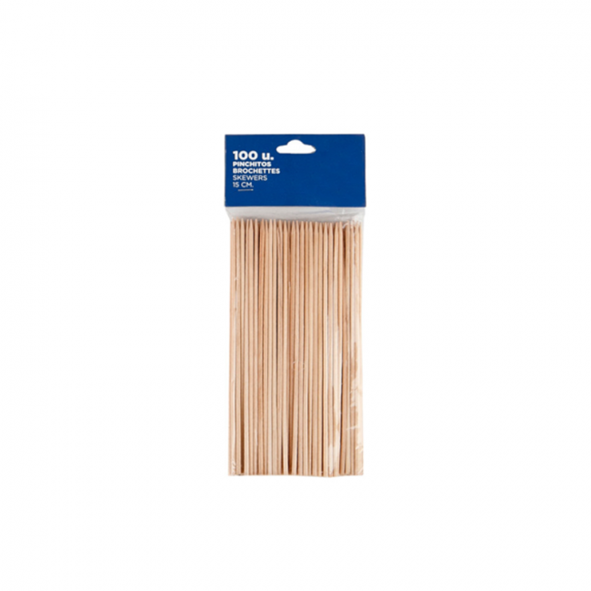 Espeto de bambu (15CM) 100 unidades.