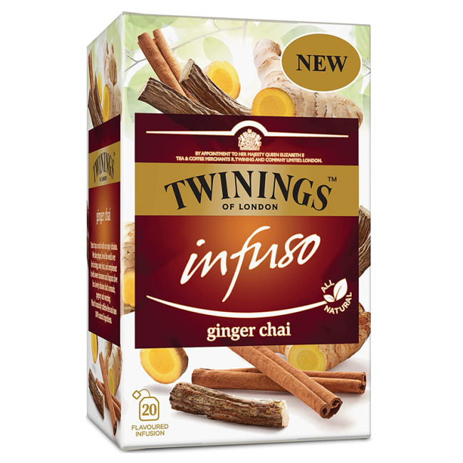 Chá com infusão de gengibre chai (TWININGS) 20 unidades