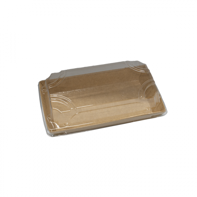 Envase kraft retangular com tampa (16x9cm)