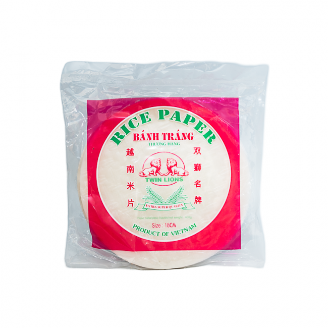Papel de arroz redondo 18cm (TWIN LION) 400g