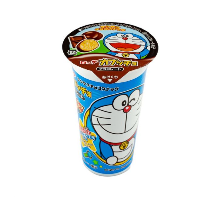 Folheto de milho revestido com chocolate Doraemon (LOTTE) 37g