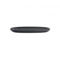 Placa oval de porcelana "Yuzu negro" (30x9,5cm) vista frontal
