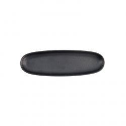 Prato oval de porcelana "Yuzu Preto" (40,5x13cm)
