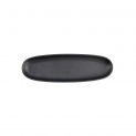 Prato oval de porcelana "Yuzu Preto" (40,5x13cm)