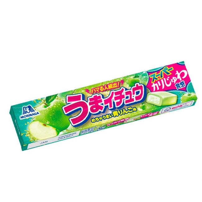 Goma de mascar de maçã verde doce (MORINAGA) 12 unidades