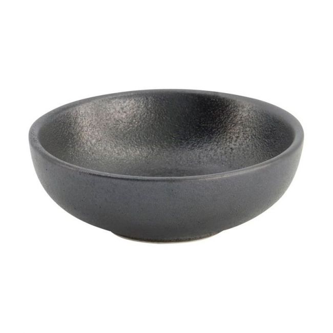 Prato redondo para salsa 7.5cm "Yuzu negro"