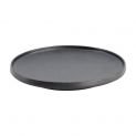 Porcelana Redondo Placa "preto rápido"(20,5X2,5 cm)
