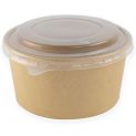 Recipientes com Tampa Kraft 1000ml 50 unidades