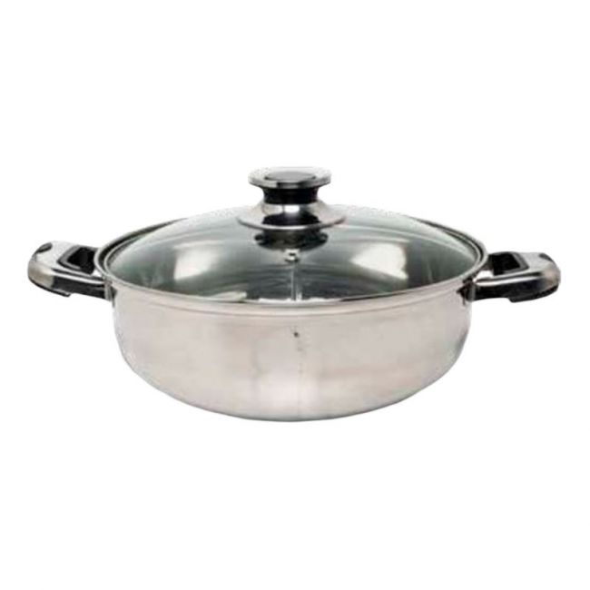 Olla para fondue, 2 divisões. 32 centímetros