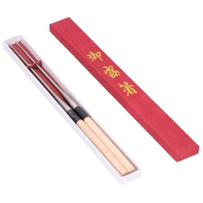 Pauzinhos em Aço Inox "Sashimi Moribashi" 16,5cm