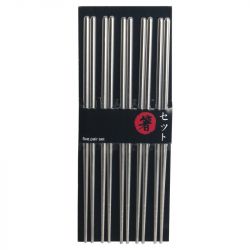 Pauzinhos de aço inoxidável 24 cm 5 pares