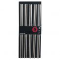 Pauzinhos de aço inoxidável 24 cm 5 pares