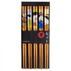 Pauzinhos de gueixa 22,5 cm 5 pares