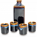 Conjunto Sake Porcelain "Grafito-Marron-Azul" 5 peças 450ml
