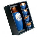 Conjunto Sake Porcelain "Azul-Marron" 5 peças 500ml