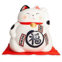 Gato da sorte "branco" 19cm
