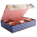 Conjunto de louça rosa de 8 peças com caixa