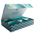 Conjunto de louça de porcelana verde