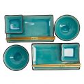 Conjunto de mesa de porcelana verde